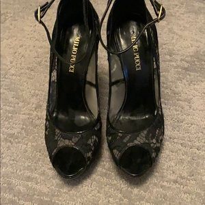 Emilio Pucci Lace Platform Heels